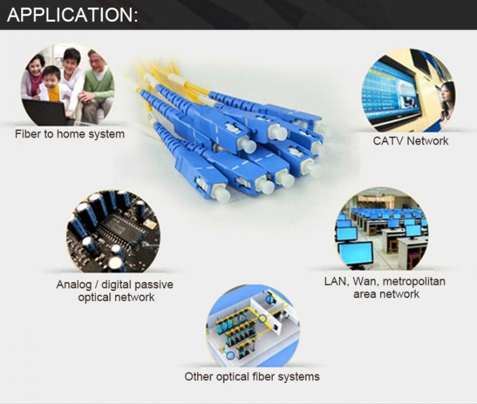 FTTH E2000 APC - سلك تصحيح الألياف البصرية SC / APC ، كبل وضع بسيط أحادي