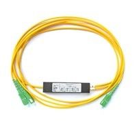 SC APC / اتحاد الوطنيين الكونغوليين المفردة الألياف البصرية PLC الفاصل 1 * 2 0.9mm طول الألياف