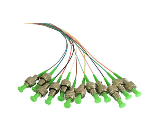 12 النوى المفردة الألياف البصرية الضفيرة FC / APC 2.0MM 1M لنظام FTTH