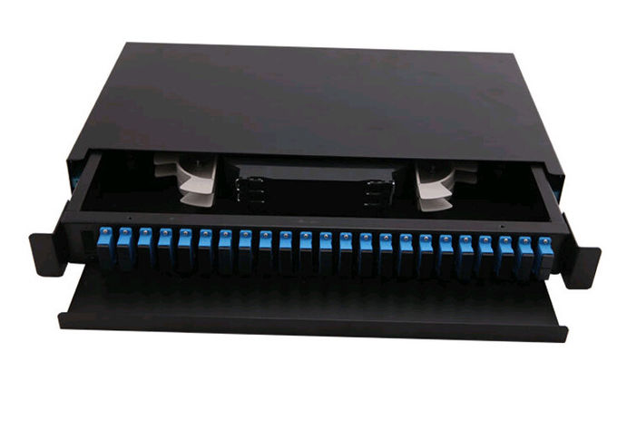 SC Simplex 1U 19 بوصة لوحة التصحيح 24 ميناء للماء مع اللون الأسود