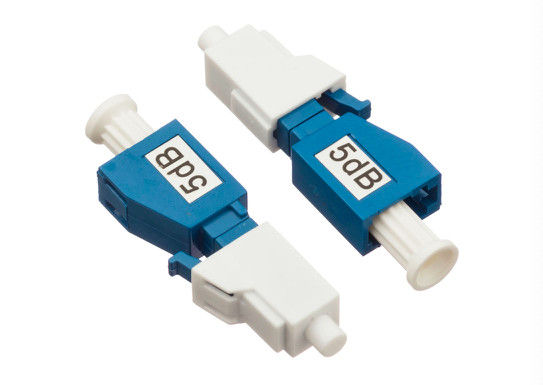 Simplex Voa متغير المخفف البصري ، LC / PC التوصيل ثابت 5dB المخفف قابل للتعديل المزود
