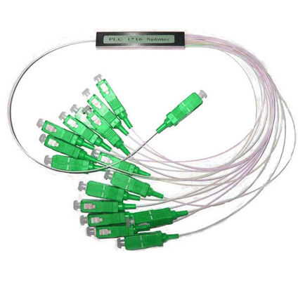 1 * 4/1 * 16/1 * 32 الألياف البصرية PLC الفاصل مع Packaing SC / APC الصلب أنبوب موصل المزود