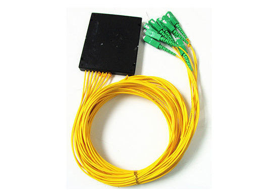 سترة Plc بصرية صفراء ، سترة LSZH للألياف البصرية 1x16 Plc Splitter لأنظمة FTTX المزود