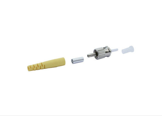 الأصفر موصلات الألياف توصيل سريع ، ST / UPC 2.0mm دوبلكس SC الألياف البصرية الموصل المزود