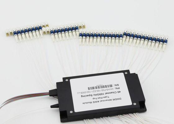 ماكس IL 5.0dB DWDM Mux Demux 40Ch AAWG ABS مربع ل 5 G الجبهة المدى / مركز البيانات المزود