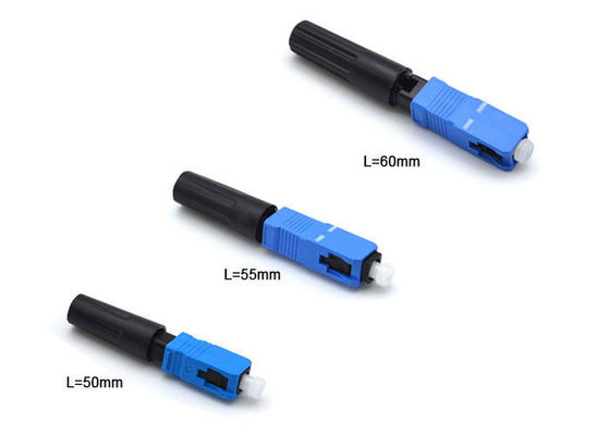50MM الأزرق الميدان الجمعية موصل وضع واحد لل FTTB / FTTH 250 - 900um القطر المزود
